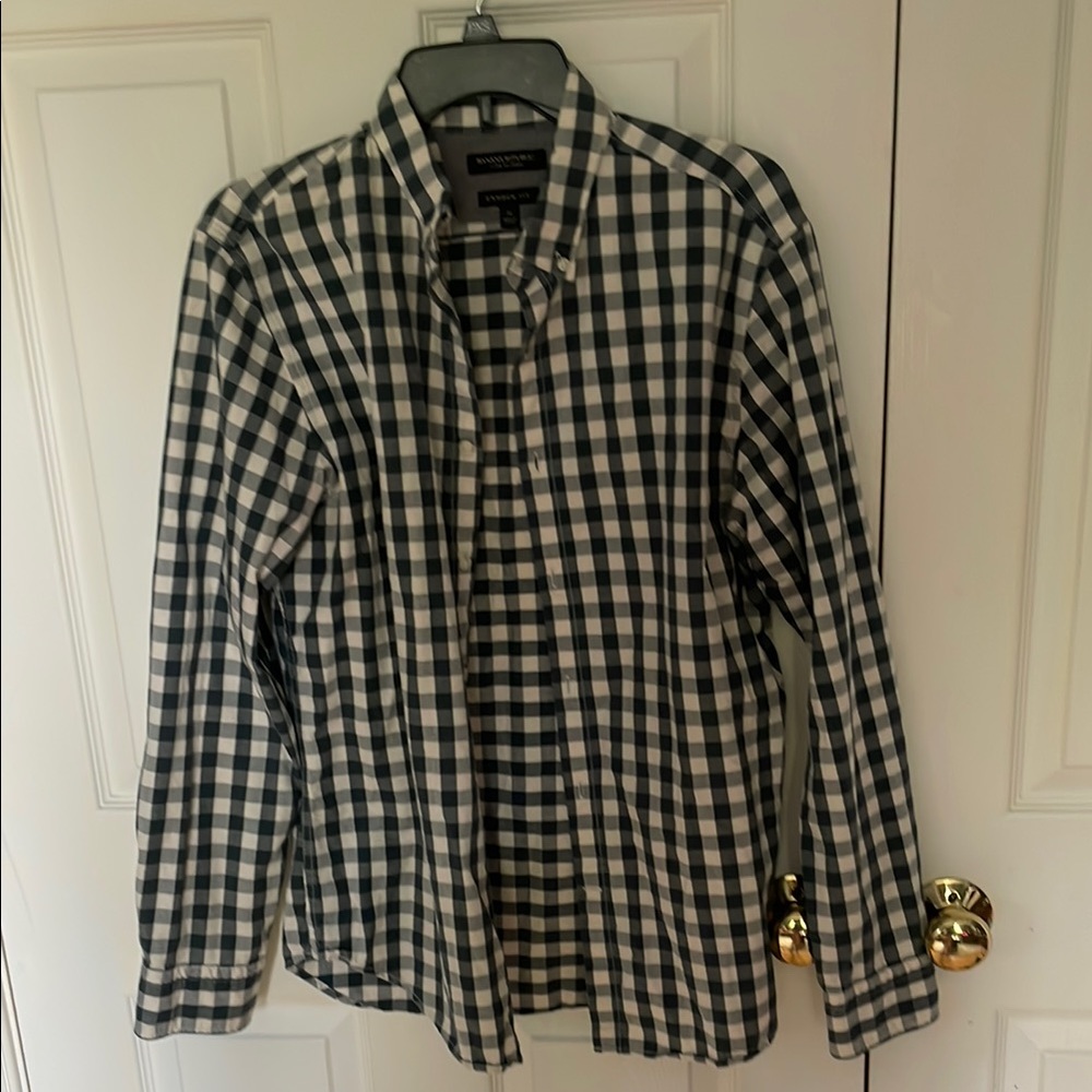 Banana Republic green and White Casual Button Down Shirt